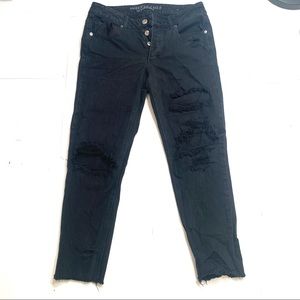 American Eagle Black Distresses Jeans